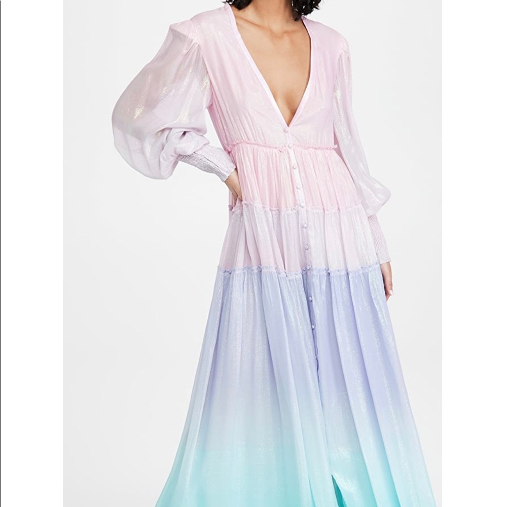 Rococo Sand Emi Dress small metallic rainbow ombre pink purple blue shimmery - Picture 2 of 4